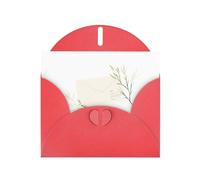 Carte de vœux rouge YYHWHJDE avec motif de branches de saule et enveloppe Idéal pour la Saint-Valentin, un anniversaire de mariage et des invitations de fête