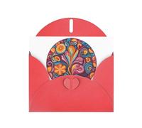 Carte de vœux rouge YYHWHJDE avec motif saule, parfaite pour la Saint-Valentin, un anniversaire de mariage et des invitations de fête