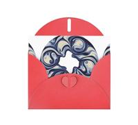 Carte de vœux rouge YYHWHJDE avec perles de condensation Vortex - Parfaite pour la Saint-Valentin, un anniversaire de mariage et des invitations de fête