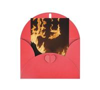 Carte de vœux saisonnière aigle et feu avec enveloppe rouge pour toutes les occasions Thanksgiving, Noël, anniversaire, mariage, fiançailles, cartes de notes