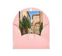 Carte de vœux saisonnière italienne toscane avec enveloppe rose pour toutes les occasions Thanksgiving, Noël, anniversaire, mariage, fiançailles, cartes de notes