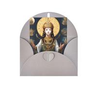 Carte de vœux Statue de Dieu, 10,2 x 15,2 cm, enveloppe en forme de cœur, convient pour toutes les occasions.