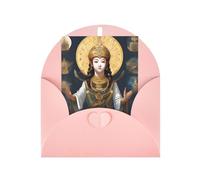 Carte de vœux Statue de Dieu, 10,2 x 15,2 cm, enveloppe en forme de cœur, convient pour toutes les occasions.