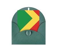 Carte de vœux vert foncé avec enveloppe assortie - République du Congo - Motif béni vierge - Cartes humoristiques en papier nacré