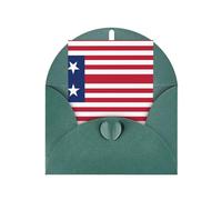 Carte de vœux vert foncé - Drapeau du Libéria - Carte vierge pour anniversaire, mariage, Saint-Valentin et invitation à une fête