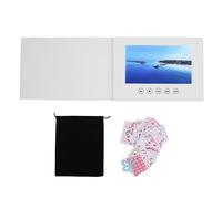 Carte de vœux vidéo 210x150x10mm, écran couleur LCD, mémoire de 128 mo, haut-parleur intégré, carte de vœux électronique, brochure vidéo (5 pouces)