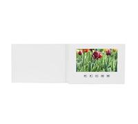 Carte de Vœux Vidéo, Carte de Vœux électronique 10,9 Cm/17,8 Cm, Brochure Vidéo pour la Fête des Pères, Fête des Mères, Noël, Anniversaire, avec écran LCD, Mémoire 128 Mo, (7 Pouces)