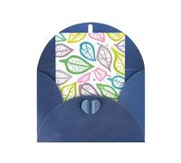 Carte de vœux vierge avec lignes de feuillage coloré, 10,2 x 15,2 cm, et carte de vœux de vacances, convient pour toutes les occasions.