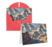 Carte de vœux vierge de 10,2 x 15,2 cm avec enveloppes, cartes de remerciement du Grand Canyon Arizona, cartes de remerciement, cartes rouges pour toutes les occasions pour Noël, vacances