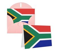 Carte de vœux vierge de 10,2 x 15,2 cm avec enveloppes, drapeau de l'Afrique du Sud, cartes de remerciement, cartes de notes, cartes de notes, cartes de notes, cartes pour toutes les occasions pour
