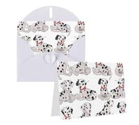 Carte de vœux vierge de 10,2 x 15,2 cm avec enveloppes, jolie carte de remerciement dalmatien, cartes de notes, cartes blanches, cartes pour toutes les occasions pour Noël, vacances, anniversaire