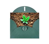 Carte de vœux vierge en papier nacré avec enveloppe vert foncé pour anniversaire, mariage, fête