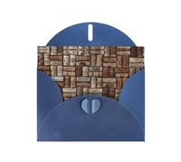 Carte de vœux vierge en papier nacré avec impression liège, enveloppes pour remerciement, invitations