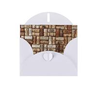 Carte de vœux vierge en papier nacré avec impression liège, enveloppes pour remerciement, invitations