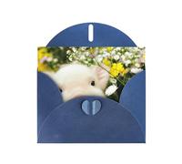 Carte de vœux vierge en papier nacré avec motif cochon de viol, motifs uniques, enveloppes pour remerciement, invitations