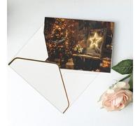 Carte de vœux vierge imprimée « Merry Christmas and Happy New Year » - Carte de remerciement, carte d'invitation, festival, cartes de vœux et toutes les occasions - Blanc