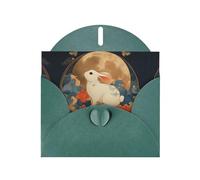 Carte de vœux vierge vert foncé et magnifique bloc de notes vierges VVXBHGR Motif animal derrière l'écran