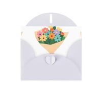 Carte de vœux WHJSHOP blanche enveloppée dans de belles impressions en papier - Papier nacré double face haut de gamme effet perlé avec boucle d'amour. Enveloppe en papier perlé
