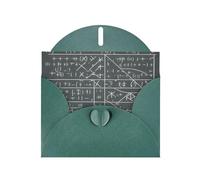 Carte de vœux WHJSHOP mathématiques Geek Calculus Prints Vert foncé - Papier nacré double face avec boucle d'amour et enveloppe en papier nacré