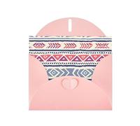 Carte de vœux WHJSHOP unie avec motif floral géométrique - Papier nacré haut de gamme double face effet perlé avec boucle d'amour et enveloppe en papier perlé