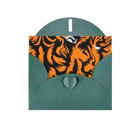 Carte de vœux YYHWHJDE avec motif tête de tigre Vert foncé Parfait pour la Saint-Valentin, un anniversaire de mariage et des invitations de fête