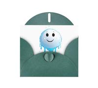 Carte de vœux YYHWHJDE Melting Snowball - Vert foncé - 15,2 x 10,2 cm - Design tendance et unique pour diverses occasions