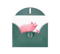 Carte de vœux YYHWHJDE Mother Cochon regardant ses porcelets Vert foncé 15,2 x 10,2 cm - Design tendance et unique pour diverses occasions