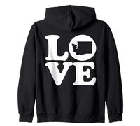 Carte de Washington Love Graphic Sweat à Capuche