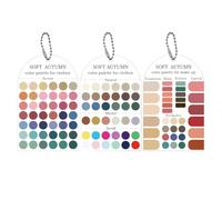 Carte d'échantillons d'analyse des couleurs complète 12 saisons | Guide de correspondance des couleurs pour la planification de la garde-robe de maquillage, automne, été, hiver