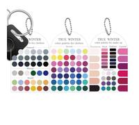 Carte d'échantillons d'analyse des couleurs complète 12 saisons | Guide de correspondance des couleurs pour les vêtements, la beauté, le maquillage, la garde-robe, les drapés