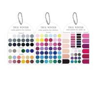 Carte d'échantillons d'analyse des couleurs complètes personnelles et | Guide de palette de couleurs assorties pour maquillage garde-robe planification automne été hiver récolte vêtements