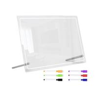 Carte d'effacement à sec - tableau blanc magnétique | Panneau à dessin à tableau blanc effacable, accessoires éducatifs, table de table en acrylique avec six stylos pour adultes enseignants