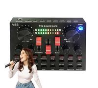 Carte d'effets sonores, Carte Son pour PC,Interface Audio PC - Carte de Changement de Voix Pratique, contrôleur de Son DJ Compact pour Les Performances en Direct