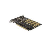 Carte DeLOCK 89017 PCIe x16 vers 4x NVMe M.2 Key M Interne - Bifurcation Requise, Support Windows & Linux, Formats M.2 2230 à 2280