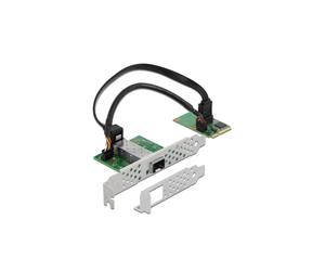 Carte DeLOCK 95267 Mini PCI Express vers SFP - Format Half-Length/Full-Height - Compatible Windows/Linux avec Drivers Inclus