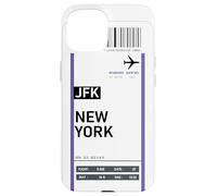 Carte d'embarquement de New York, accessoire de billet d'avion Coque pour iPhone 15