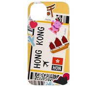 Carte d'embarquement et Aventure pour Hong Kong Travel Coque pour iPhone 14 Plus