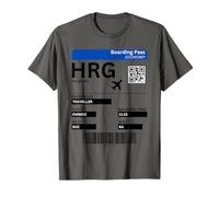 Carte d'embarquement Hurghada Billet d'avion HRG Égypte T-Shirt