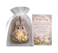 Carte d'encouragement sur le thème avec breloque en acrylique incassable en forme de lièvre pour cadeau de vacances, sac de cadeau, porte-clés, carte en acrylique lièvre