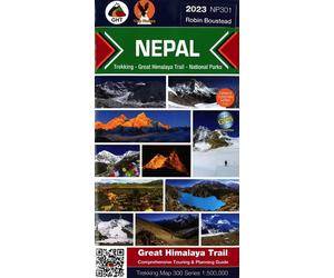 Carte d'ensemble de trekking au Népal : Grand Sentier de l'Himalaya, Parcs Nationaux (NP301) | Himalayan MapHouse
