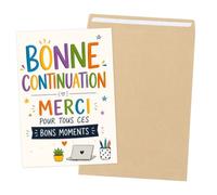 Carte Départ Collègue de Travail avec Enveloppe, Message Collectif à Signer | idéale comme cadeau départ collègue ou carte retraite collective, avec assez d’espace pour toute l’équipe