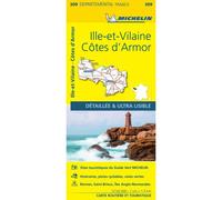 Carte Départementale Côtes d'Armor, Ille-et-Vilaine Échelle 1/150 000 - Collectif Michelin - Michelin Travel Partner - broché - Atlas / carte