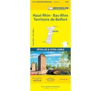 Michelin – Carte Haut-Rhin / Bas-Rhin / Territoire de Belfort – Échelle 1/150 000 – Broché