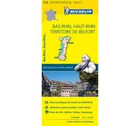 Carte Départementale Haut-Rhin, Bas-Rhin, Territoire de Belfort Échelle 1/150 000 - Collectif Michelin - Michelin Travel Partner - broché - Atlas / carte