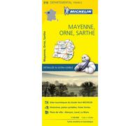Carte Départementale Mayenne, Orne, Sarthe Échelle 1/150 000 - Collectif Michelin - Michelin - broché - Atlas / carte