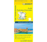 Carte départementale n° 344 - Aude & Pyrénées-Orientales | Michelin