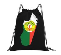 Carte Des Drapeaux De Madagascar Unisexe Gym Sack Réglable Sac À Dos À Cordon Léger Sacs De Gym Pour Gymnastique Natation Voyage