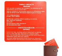 Carte des Droits D'Immigration,5 Pièces Cahier D'Exercices en Acrylique pour Non-Citoyens,Guide D'Étude Citoyenneté Recto-Verso Anglais-Espagnol | pour Hommes Femmes Étudiants Enseignants