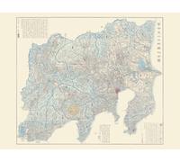 Carte des environs de Tōkyō et du mont Fuji