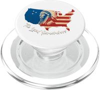 Carte des États-Unis avec Le Chef amérindien PopSockets PopGrip pour MagSafe